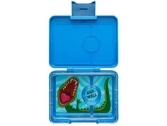 Yumbox surf blue/dinosaur tray 3-sections madkasse Snack